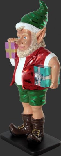 Elf with Gifts 3ft. - Click Image to Close