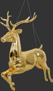 Hanging Reindeer - Gold
