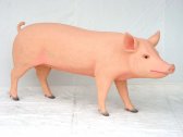 Life-Sized Fiberglass Pink Pig Life-Sized Fiberglass Pink Pig