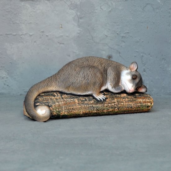 Possum slepping statue - Click Image to Close