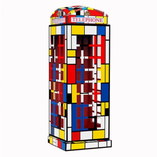 Telephone Booth Mondriaan - Click Image to Close