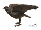 Bronze Raven with wing out Bronze Raven with wing out