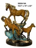 Bronze Three Horses Statue Bronze Three Horses Statue