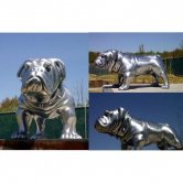 ' Silver Patina Finish Bulldog ' ' Silver Patina Finish Bulldog '