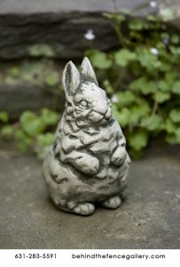 Cast Stone Baby Rabbit Bunny Outdoor Tabletop Statue