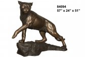 Bronze Wildcat Statue