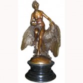 Bronze Nude Girl with Eagle