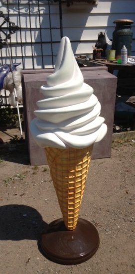 Soft Ice Cream Cone (on base) - Click Image to Close