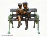 Two Children on Bench