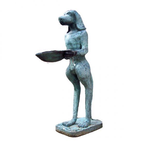Bronze Egyptian Dog Butler - Click Image to Close