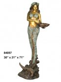 Bronze Mermaid with Shell Bronze Mermaid with Shell
