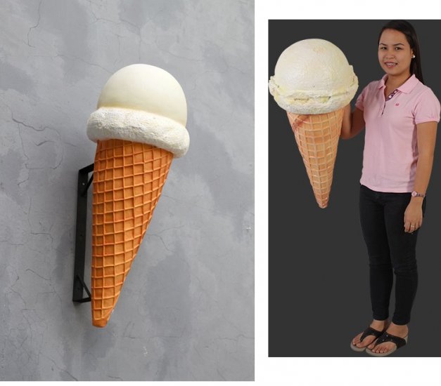 ! Hard Vanilla Ice Cream Cone Hanging ! - Click Image to Close