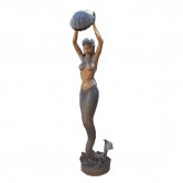 Bronze Mermaid holding Shell