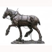 Bronze Clydesdale or plow work Horse