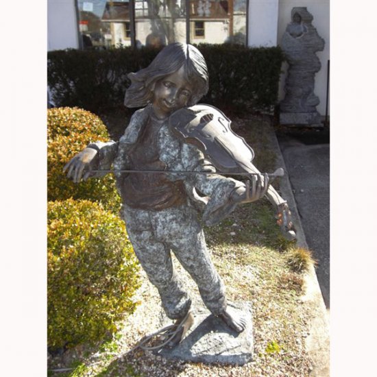 Bronze Girl with Violin - Click Image to Close