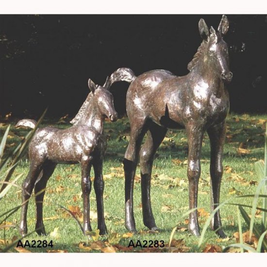 Bronze Colt Foal Baby Horse - Click Image to Close