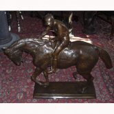 Bronze Jockey on Horse