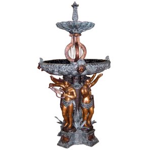 Bronze Fountain with four Cherubs