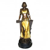 Bronze Belly Dancer with Marble Base
