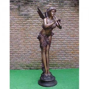 Bronze Fairy Lady with Flute - Large