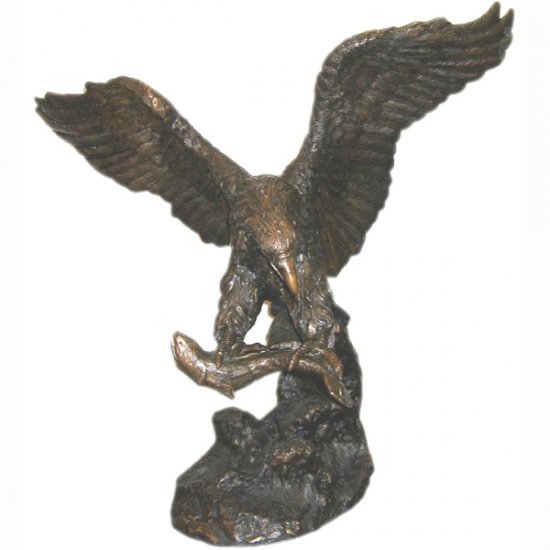 Bronze Eagle with Fish - Click Image to Close