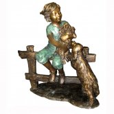 Bronze Boy with two Dogs