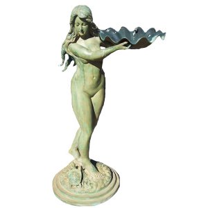 Bronze Female holding Shell