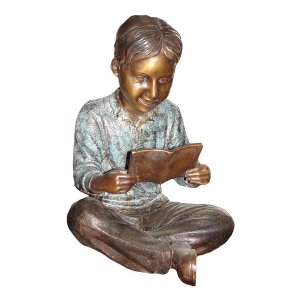 Bronze Boy reading Book