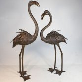 Pair of Bronze Flamingo Fountain Pair of Bronze Flamingo Fountain