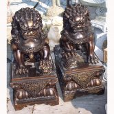 Cast Iron Foo Dogs ( pair ) Cast Iron Foo Dogs ( pair )