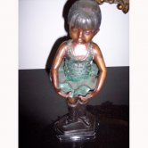 Bronze Ballerina with Hands Front Bronze Ballerina with Hands Front