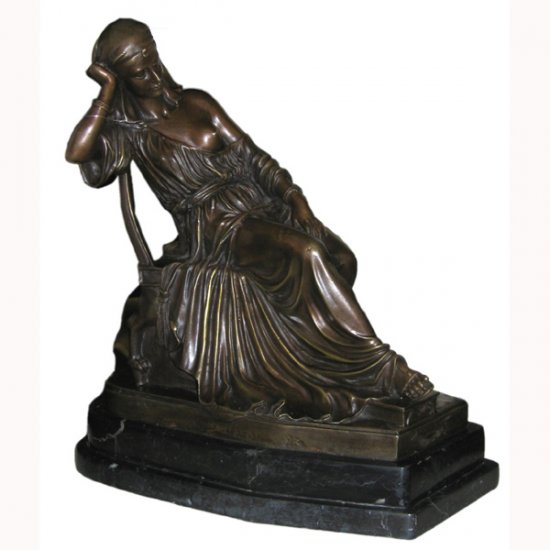 Bronze Girl with Robe - Click Image to Close