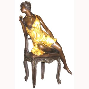 Bronze Girl on Chair