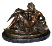 Bronze Nude with Swan Bronze Nude with Swan