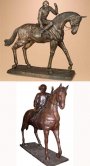 Bronze Jockey on Horse Bronze Jockey on Horse