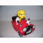 Tweety Bird Angry driving a Car