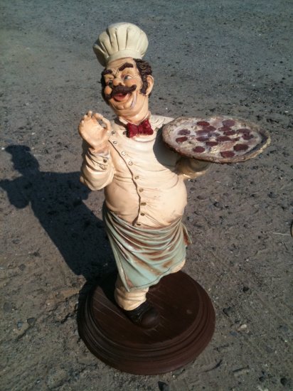 Pizza Chef with Pizza - Click Image to Close