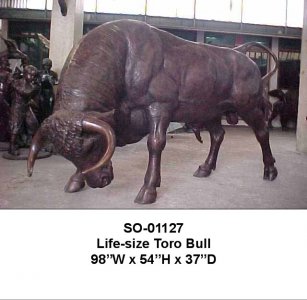 Bronze Fighting Bull or Toro