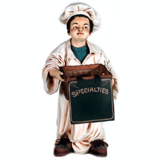 Chef Holding Basket 36 Inch Statue
