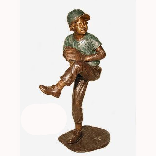 Bronze Baseball Pitcher - Click Image to Close