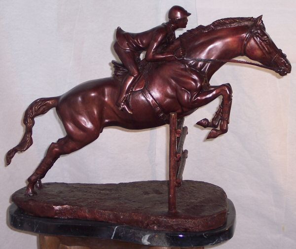 Bronze Horse Jockey - Click Image to Close