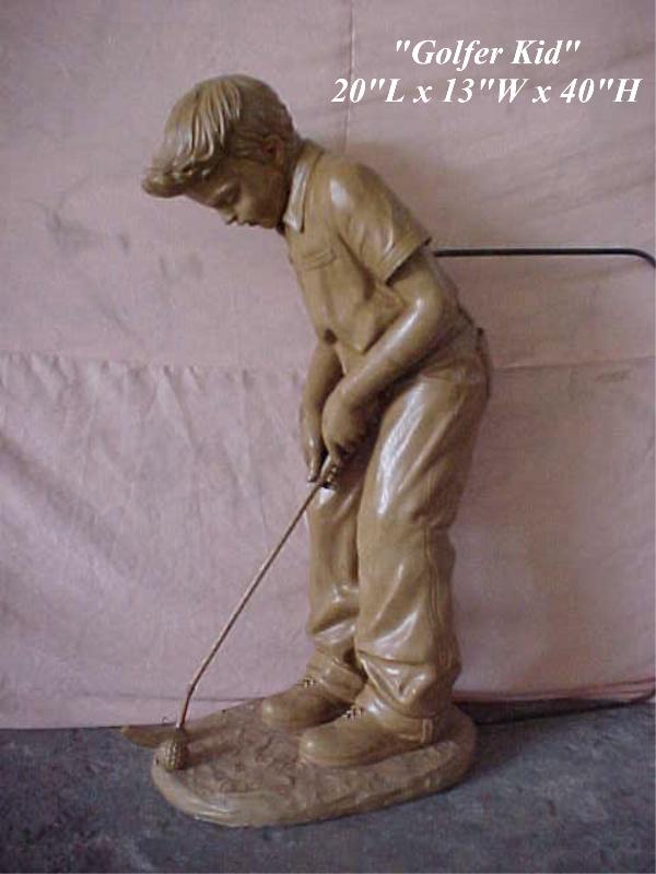 Bronze Boy playing Golf Bronze Boy playing Golf