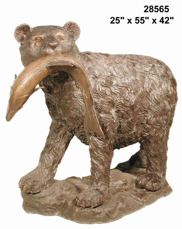 Bronze Bear with Fish Bronze Bear with Fish