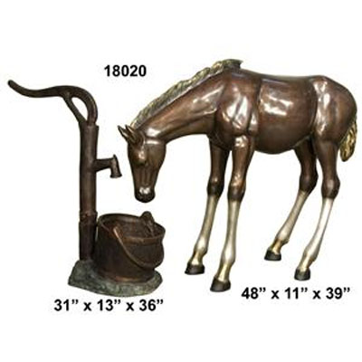 Bronze Baby Colt at the Water Pump (2 piece set) Bronze Baby Colt at the Water Pump (2 piece set)