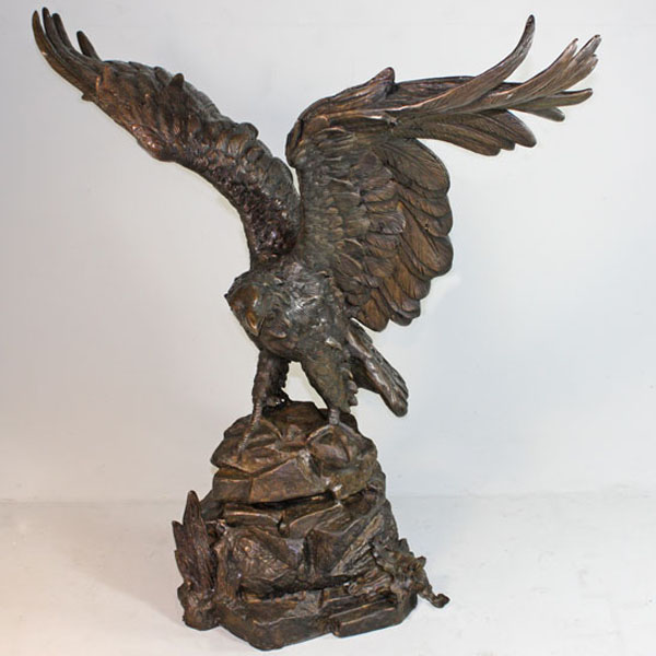 Bronze Eagle Landing on a Rock Bronze Eagle Landing on a Rock