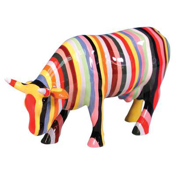 Rainbow Cow life size statues in focus on goat , pig , giraffe black angus , military statue, fireman and policeman statue , wild life statue such us eagle , elephant deer bear alligator , crocodile and farm statue such us cow , black angus , bull sheep horse dog All statues are resin 