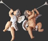 Cherubs Hallelujah Antique Cracked Finish (SET OF 2)/ Fiberglass Cherubs Hallelujah Antique Cracked Finish (SET OF 2)/ Fiberglass