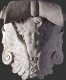 Angel Wall Bracket Roman Stone Finish / Fiberglass Angel Wall Bracket Roman Stone Finish / Fiberglass