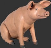 Small Sitting Pig / Fiberglass Small Sitting Pig / Fiberglass