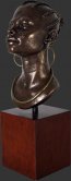 African Head on Square Base / Fiberglass African Head on Square Base / Fiberglass